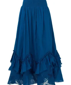 Lace Godet Maxi Skirt