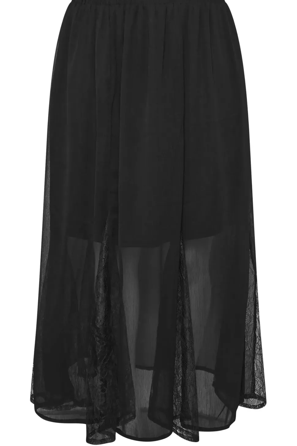 Lace Godet Maxi Skirt