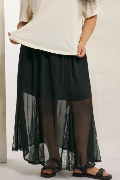 Lace Godet Maxi Skirt