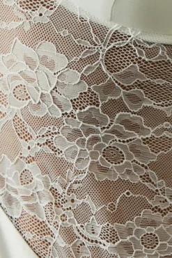 Lace Insert Strappy Cupped Maxi Dress