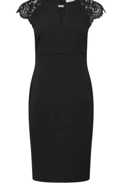 Lace Keyhole Midi Dress