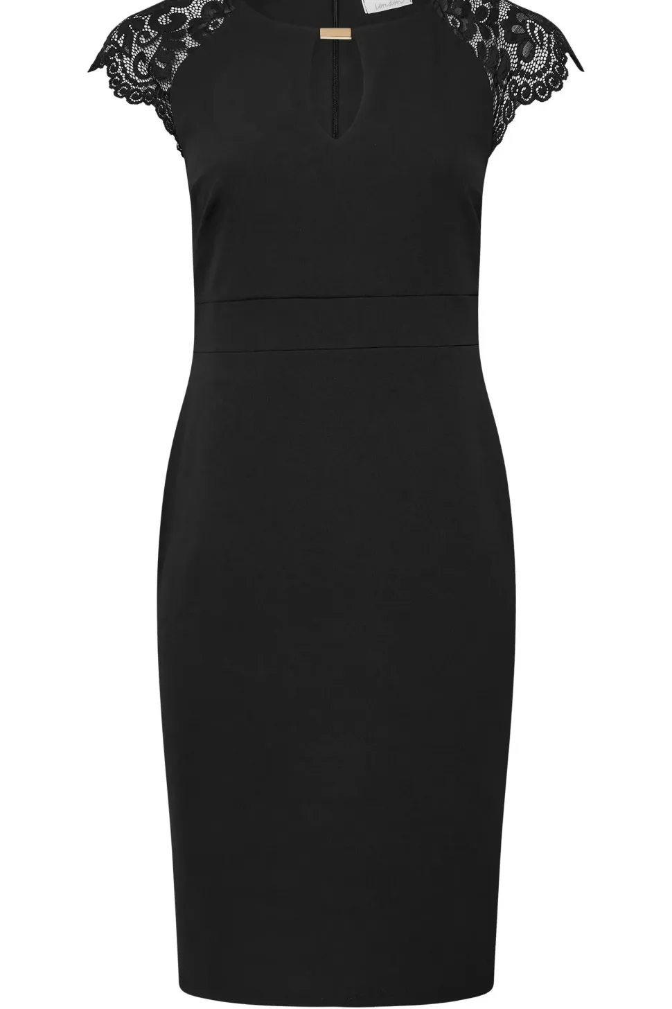 Lace Keyhole Midi Dress