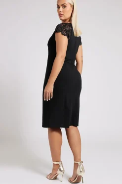Lace Keyhole Midi Dress