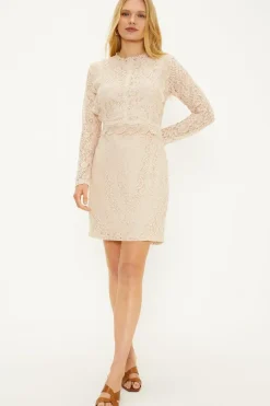 Lace Long Sleeve Midi Dress