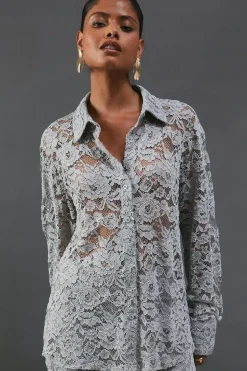Lace Oversized Shirt