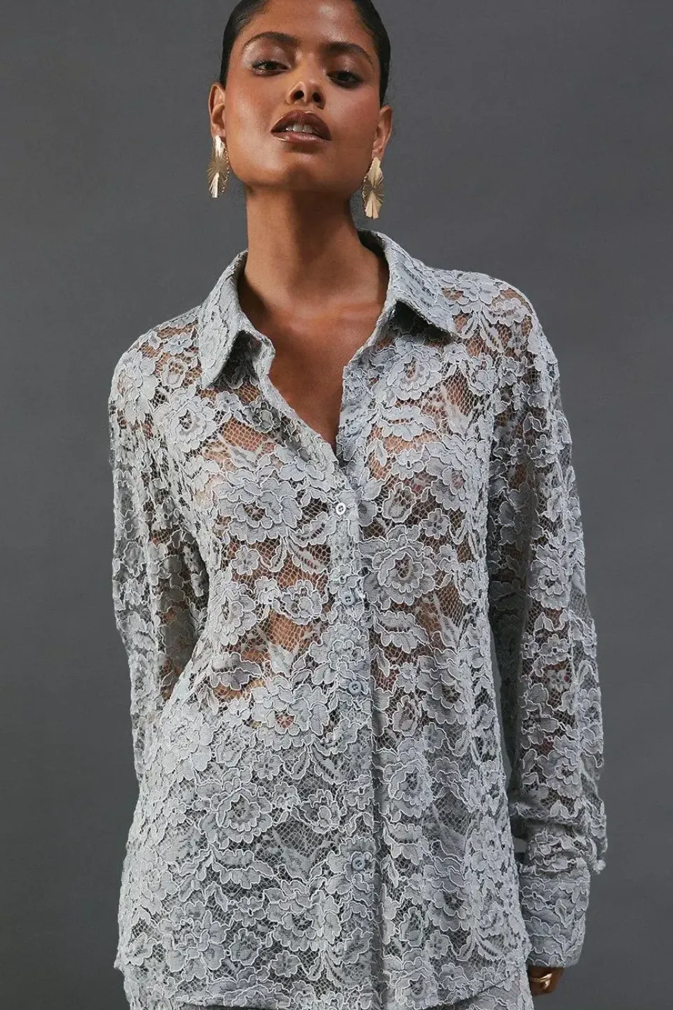 Lace Oversized Shirt