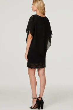 Lace Semi Sheer Poncho Dress