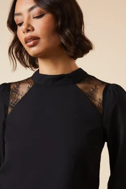Lace Shoulder Blouse
