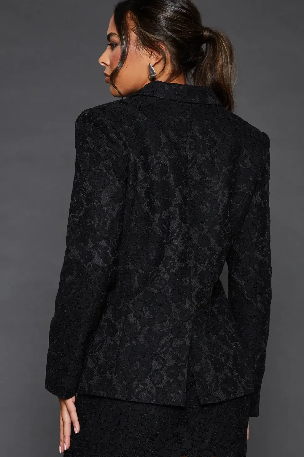 Lace Single Breasted Blazer