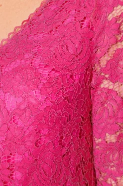 Lace ¾ Sleeve Shift Dress