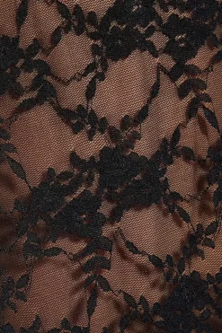 Lace Tie Side Wrap Maxi Skirt