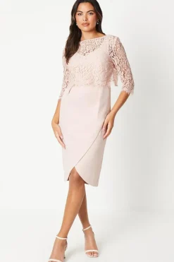 Lace Top Pencil Dress