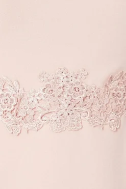 Lace Trim Cape Detail Pencil Dress