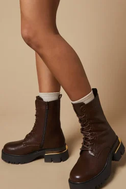 Lace Up Biker Boot