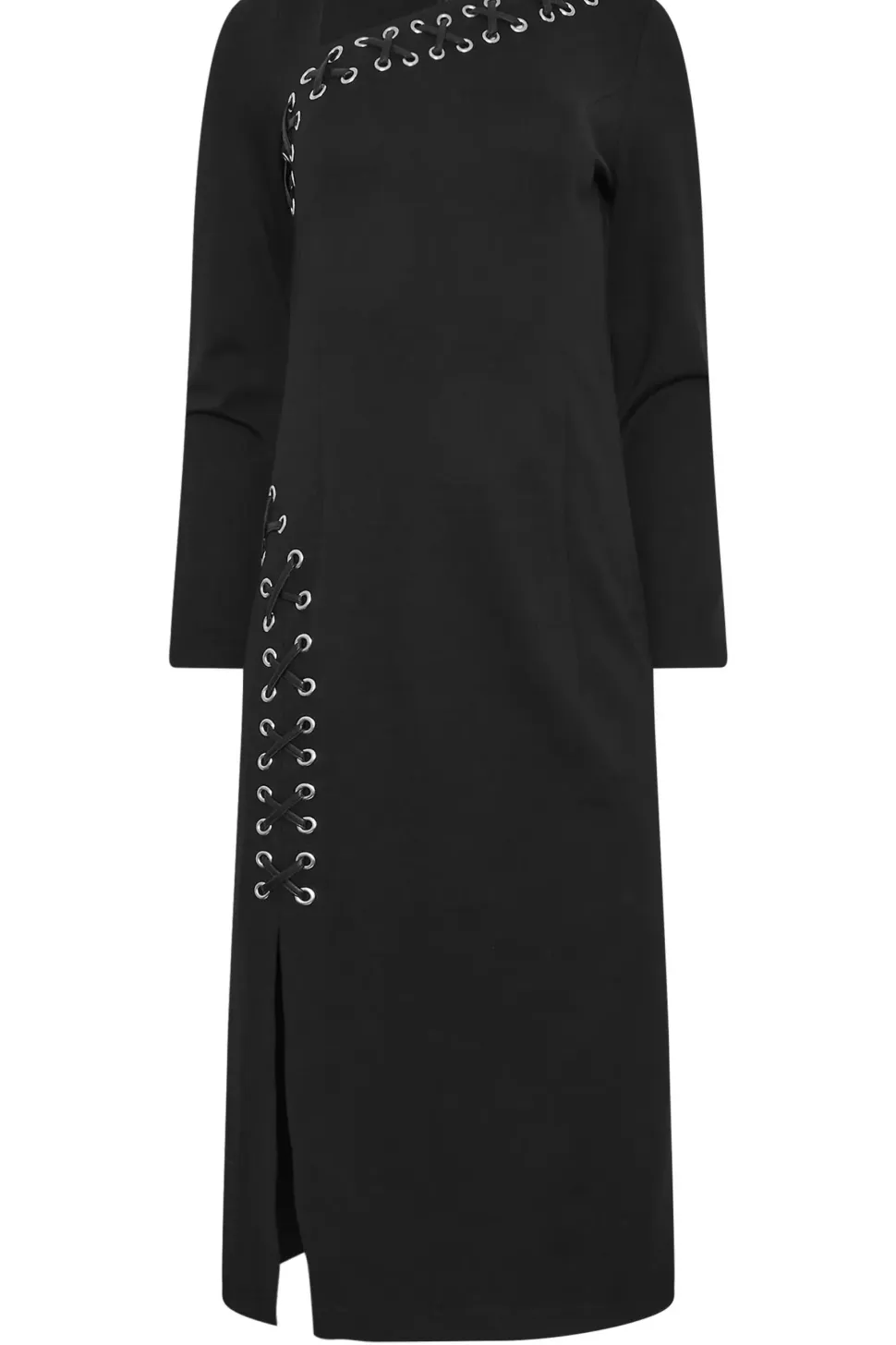 Lace Up Ponte Dress