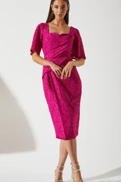 Lace Wrap Wedding Guest Dress