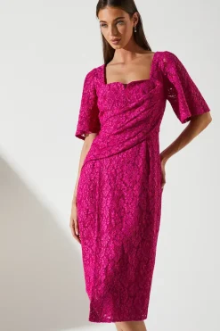Lace Wrap Wedding Guest Dress