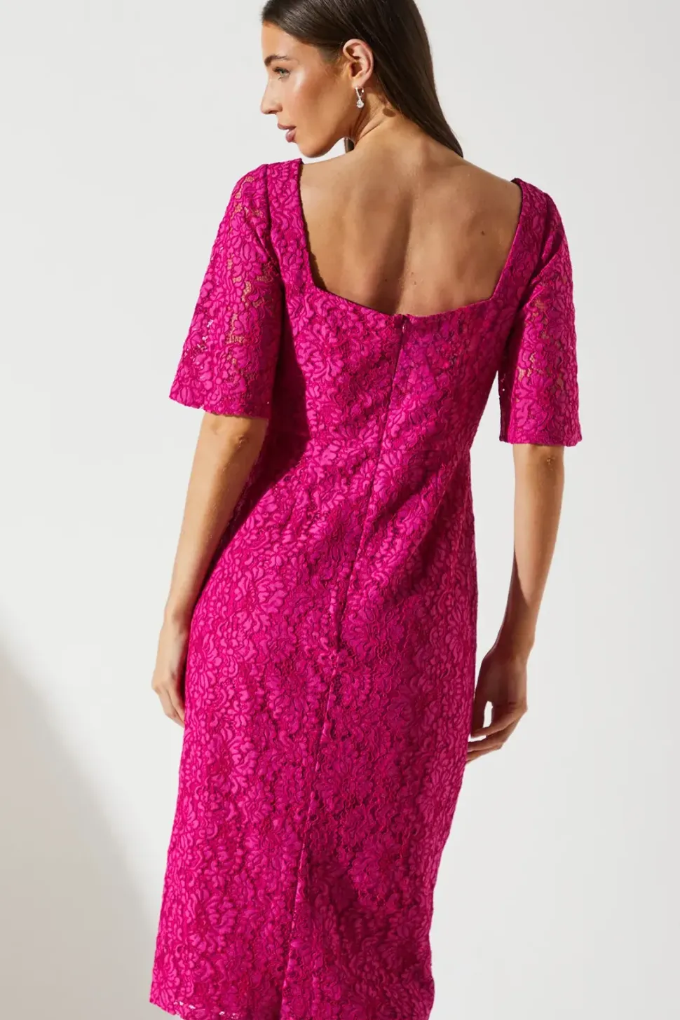 Lace Wrap Wedding Guest Dress