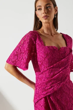Lace Wrap Wedding Guest Dress