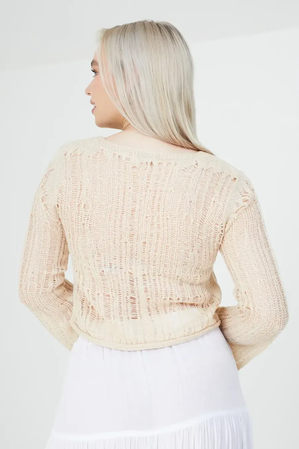 Ladder Stitch Crew Neck Jumper