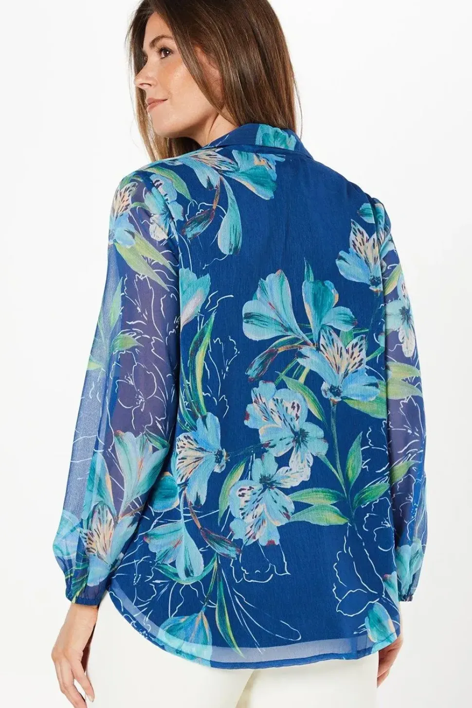 Ladder Trim Insert Overhead Blouse