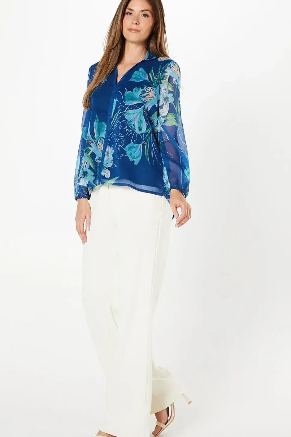 Ladder Trim Insert Overhead Blouse