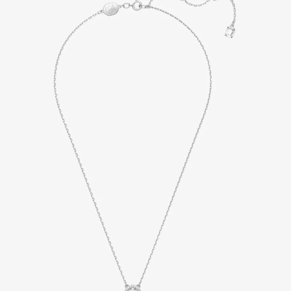 Ladies Constella Rhodium-Plated Halo Necklace 5636264