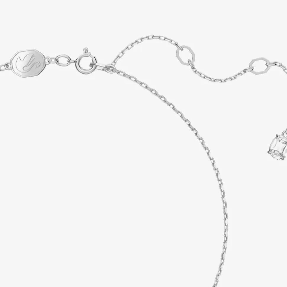 Ladies Constella Rhodium-Plated Halo Necklace 5636264