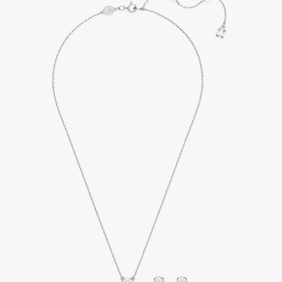 Ladies Constella Rhodium Plated Jewellery Set 5647663