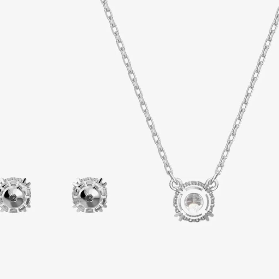Ladies Constella Rhodium Plated Jewellery Set 5647663