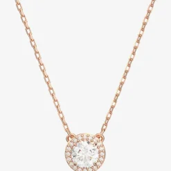 Ladies Constella Rose Gold-Plated Halo Necklace 5636272