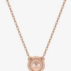 Ladies Constella Rose Gold-Plated Halo Necklace 5636272