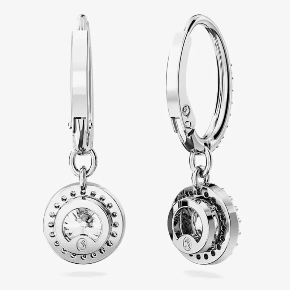 Ladies Constella Silver Dropper Hoop Earrings 5636270