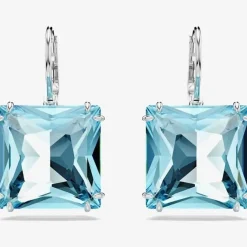 Ladies Millenia Blue Square Cut Dropper Earrings 5619472