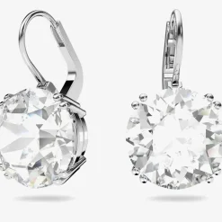 Ladies Millenia Clear Round Cut Dropper Earrings 5628351