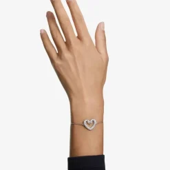 Ladies Una Pave Swan Heart Bracelet 5625534