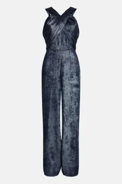 Lame Halter Neck Jumpsuit