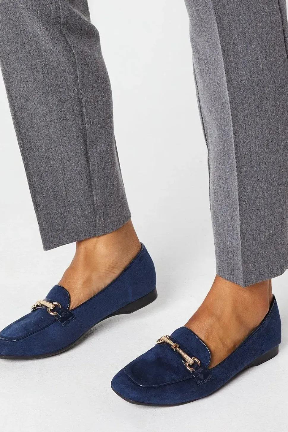 Layel Comfort Snaffle Detail Square Toe Loafers