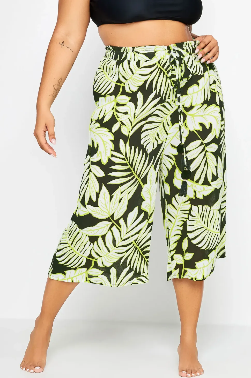 Leaf Print Culottes