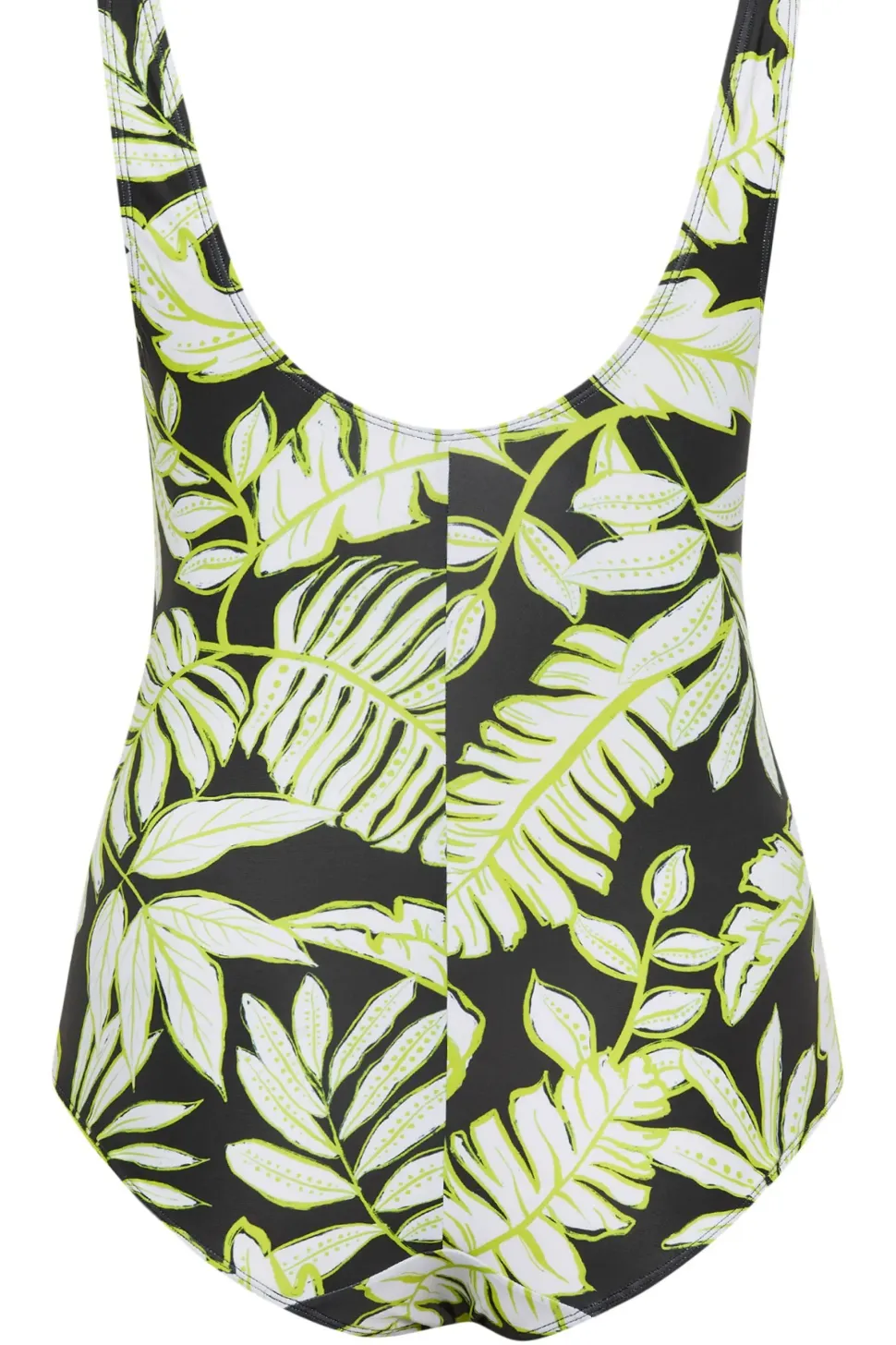 Leaf Print Plunge Tummy Control Swimsuit