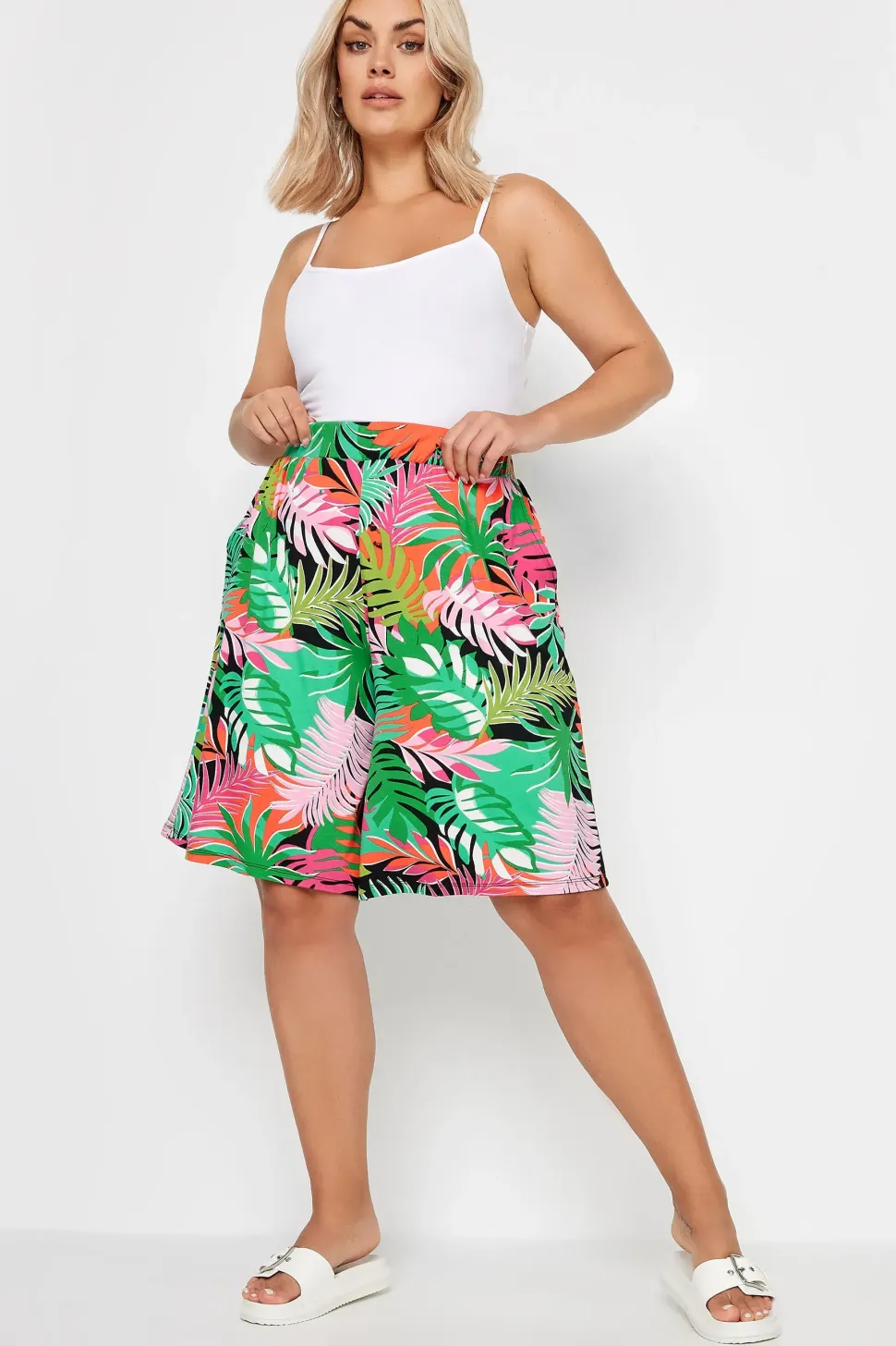 Leaf Print Shorts