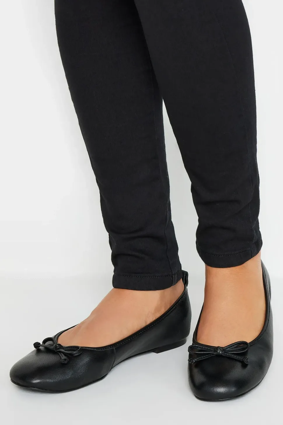 Leather Ballerina Pumps