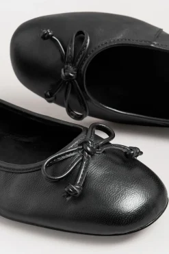 Leather Ballerina Pumps