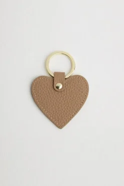 Leather Heart Keyring
