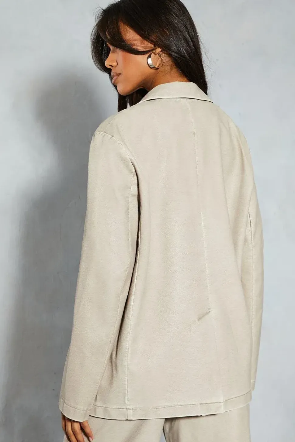 Leather Look Oversized Blazer