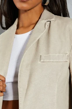 Leather Look Oversized Blazer