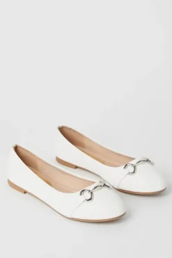 Lenny Snaffle Detail Ballerina Pumps