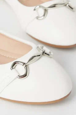 Lenny Snaffle Detail Ballerina Pumps
