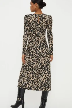 Leopard Keyhole Midi Dress