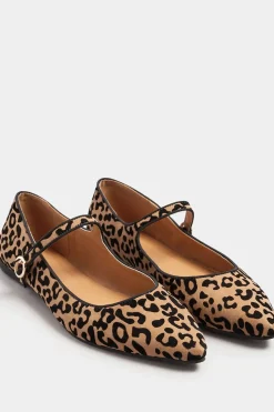 Leopard Mary Jane Flats In Standard Fit